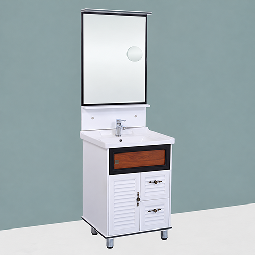 ACODE FM 2020 Floor-Mounted Designer Bathroom Vanity Cabinet Set | 100% Waterproof PVC Board Construction | Floor-Mounted with Durable Support Legs | Dimensions (L × W × H) 60 × 48 × 80 CM NILL