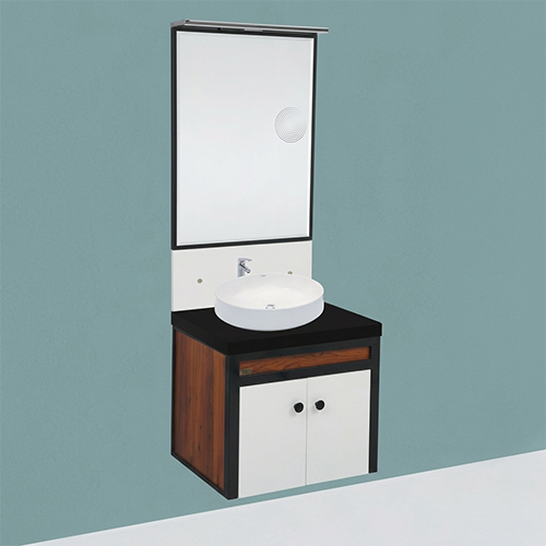 ACODE KT 1525 Wall-Mounted Designer Bathroom Vanity Cabinet Set | 100% Waterproof PVC Board Construction | Space-Saving Wall-Hung Design| Dimensions (L × W × H) 60 × 48 × 50 CM NILL