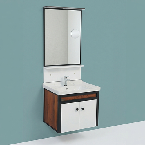 ACODE KT 1525 Wall-Mounted Designer Bathroom Vanity Cabinet Set | 100% Waterproof PVC Board | Space-Saving Wall-Hung Design | Dimensions (L × W × H) 60 × 48 × 50 CM NILL