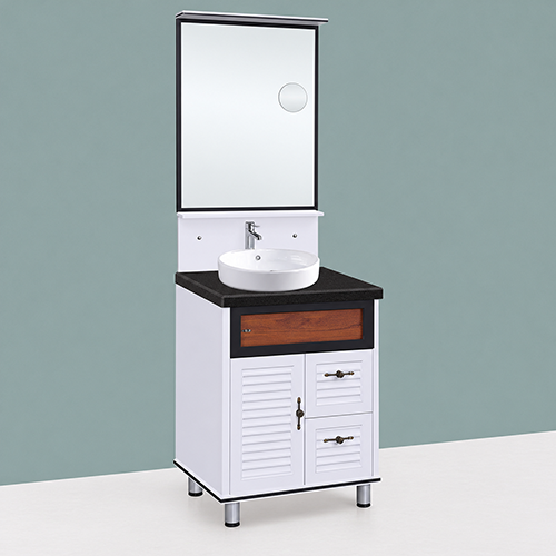 ACODE FM 2020 Floor-Mounted Designer Bathroom Vanity Cabinet Set | 100% Waterproof PVC Board Construction | Floor-Mounted with Raised Legs | Dimensions (L × W × H) 60 × 48 × 80 CM NILL