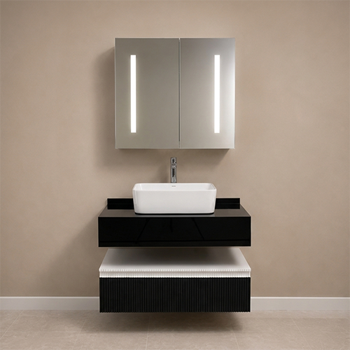 ACODE TP 258 is a premium PVC Board & Full Body Tile bathroom unit | Basin not included | Material: PVC Board & Full Body Tile | Durable PVC board construction| Size 80 × 48 × 15 CM,80 × 48 × 20 CM Nill
